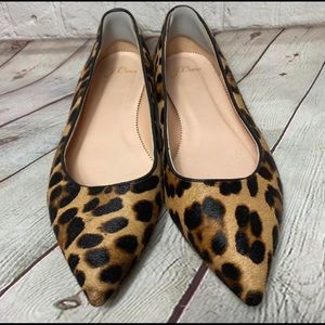 J CREW | Calf Hair Leopard Flats